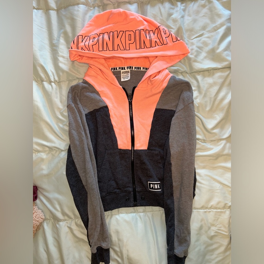 VS PINK zip up athletic hoodie